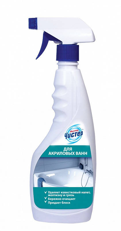 Средство для акриловых ванн «Мистер Чистер», 0,5 л
Средство для акриловых ванн «Мистер Чистер», 0,5 л