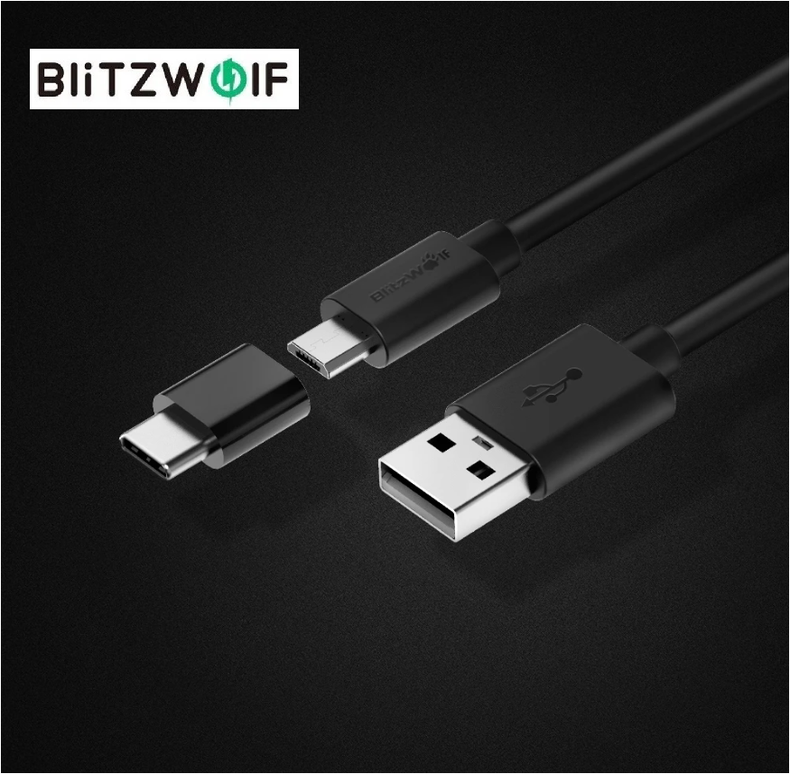 Blitzwolf BW-MT1 Type C Micro USB 1.5м кабель для быстрой зарядки данных 2 в 1 . Black .
Blitzwolf BW-MT1 Type C Micro USB 1.5м кабель для быстрой зарядки данных 2 в 1 . Black .