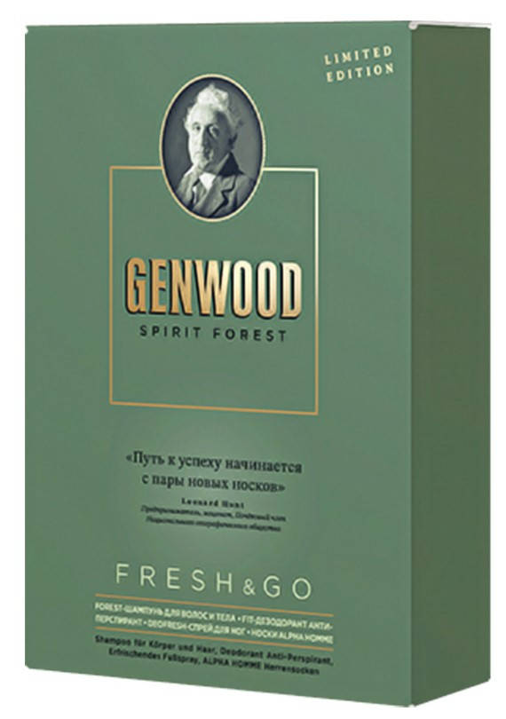Набір Estel Genwood Fresh & Go шампунь 250 мл + дезодорант 50 мл + спрей/ніг 100 мл + шкарпетки
Набір Estel Genwood Fresh & Go шампунь 250 мл + дезодорант 50 мл + спрей/ніг 100 мл + шкарпетки