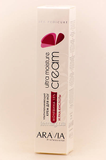Aravia Крем для ног ультраувлажняющий с мочевиной (15%) и PHA-кислотами Ultra Moisture Cream, 100 мл
Aravia Крем для ног ультраувлажняющий с мочевиной (15%) и PHA-кислотами Ultra Moisture Cream, 100 мл