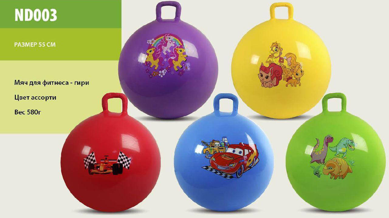Мяч для фитнеса ND003 прыгун с ручкой 5 цветов 
Мяч для фитнеса ND003 прыгун с ручкой 5 цветов