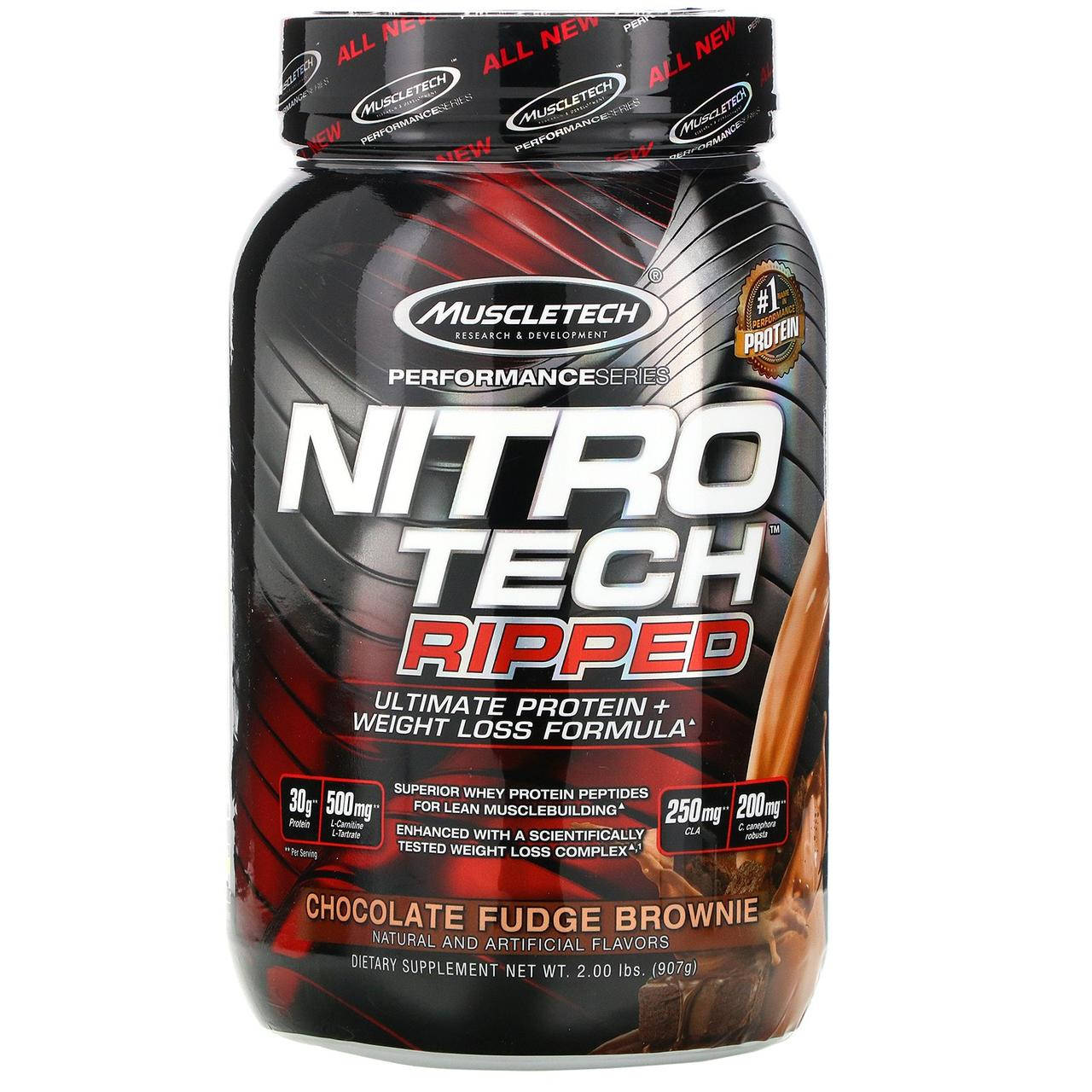 Muscletech, Nitro Tech Ripped, чистый протеин + формула для похудения, со вкусом брауни с шоколадной помадкой,
Muscletech, Nitro Tech Ripped, чистый протеин + формула для похудения, со вкусом брауни с шоколадной помадкой,