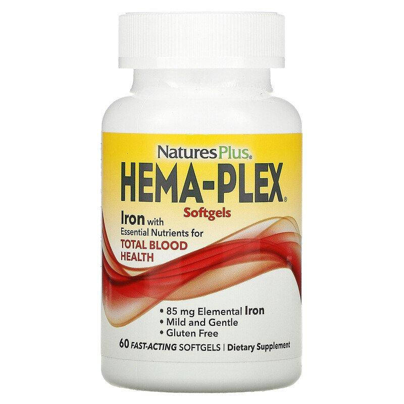 Витаминно-минеральный комплекс, Hema-Plex, Nature's Plus, 60 быстродействующих гелевых капсул
Витаминно-минеральный комплекс, Hema-Plex, Nature's Plus, 60 быстродействующих гелевых капсул