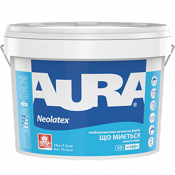 Краска акриловая водно-дисперсионная Aura® Neolatex глубоко мат белая 10 л, Белый
Краска акриловая водно-дисперсионная Aura® Neolatex глубоко мат белая 10 л, Белый