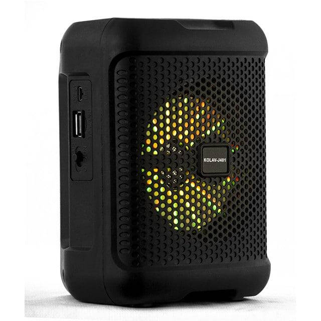 KOLAV-J401 портативная колонка на аккумуляторе.RGB.С микрофоном. Динамик 4 дюйма . 100 ватт
KOLAV-J401 портативная колонка на аккумуляторе.RGB.С микрофоном. Динамик 4 дюйма . 100 ватт