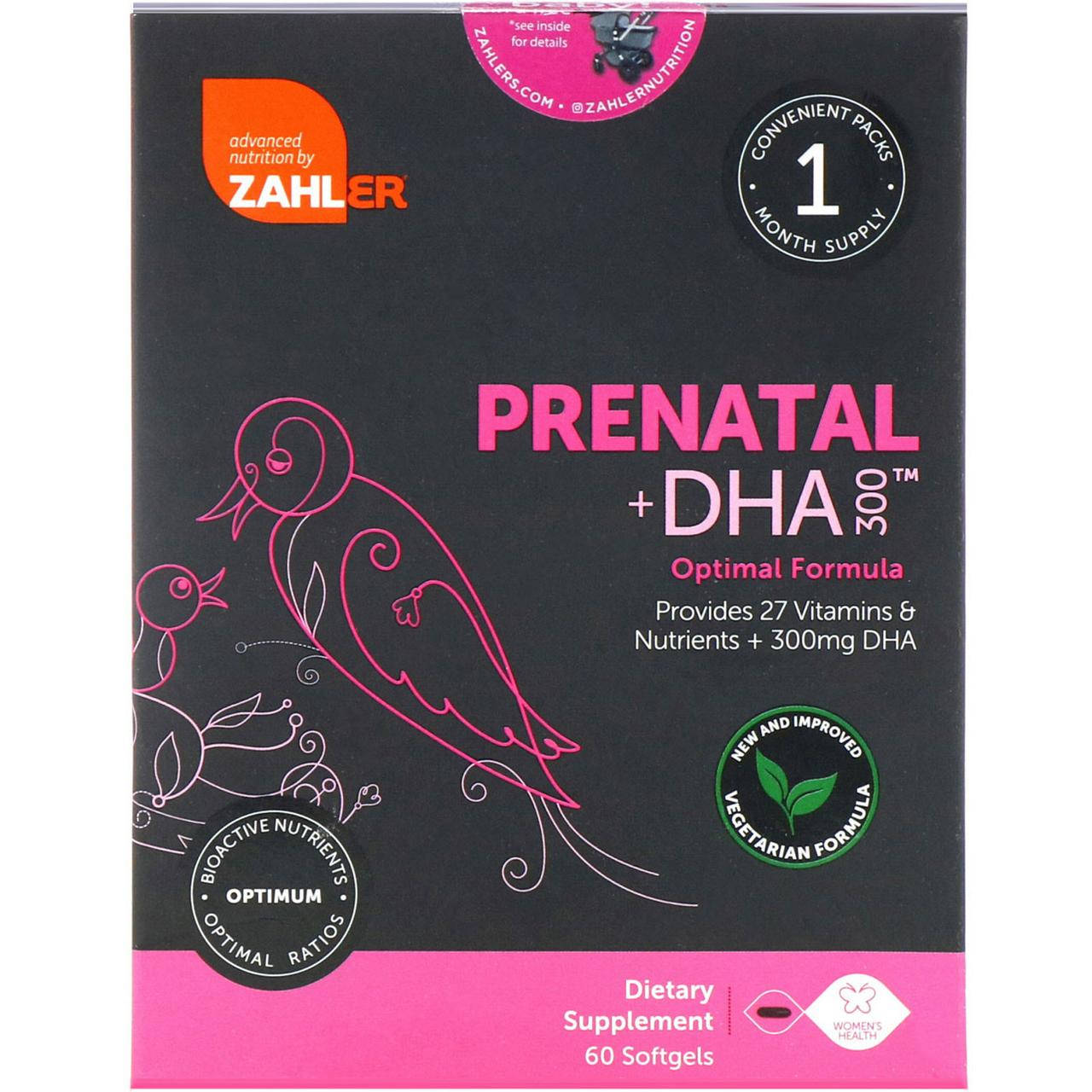 Мультивитамины для мам Zahler, Prenatal + DHA 300, комплекс предродовых витаминов с ДГК, 60 мягких таблеток -
Мультивитамины для мам Zahler, Prenatal + DHA 300, комплекс предродовых витаминов с ДГК, 60 мягких таблеток -