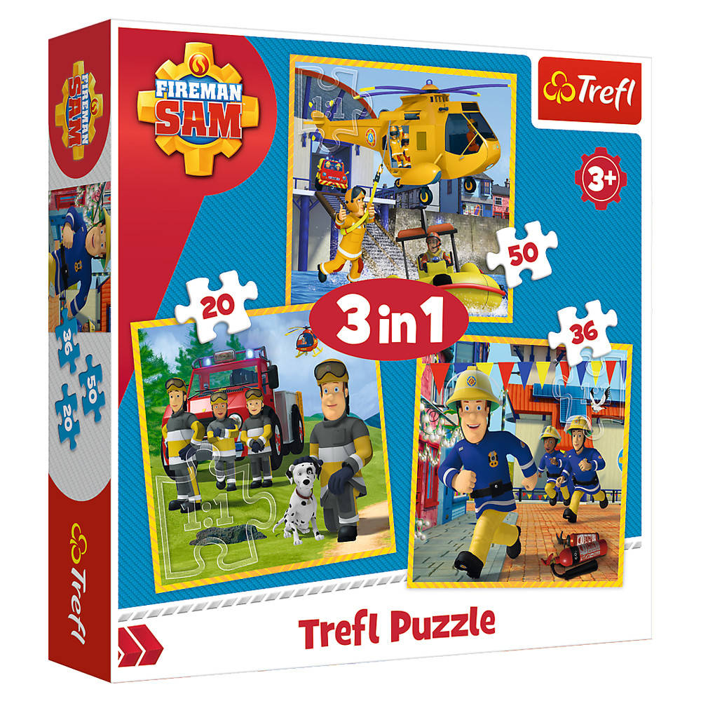 Пазл 3 в 1 "Пожарный Сэм в действии", 20-36-50 элементов Trefl Prism A&D Fireman Sam (5900511348446)
Пазл 3 в 1 "Пожарный Сэм в действии", 20-36-50 элементов Trefl Prism A&D Fireman Sam (5900511348446)