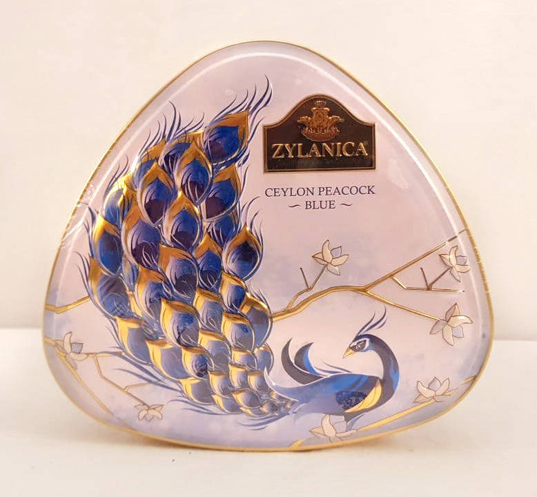 Подарочный чай черный с бергамотом Zylanica Blue Peacock Синий Павлин 100 г в жестяной банке
Подарочный чай черный с бергамотом Zylanica Blue Peacock Синий Павлин 100 г в жестяной банке