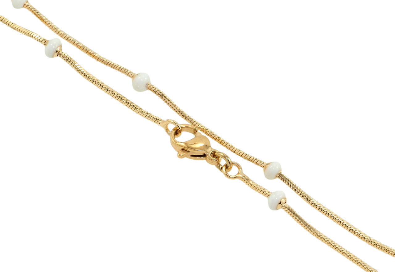 Цепочка Xuping Позолота 18K "Плетение Ювелирный шнур с белыми бусинами" длина 45см х 1мм
Цепочка Xuping Позолота 18K "Плетение Ювелирный шнур с белыми бусинами" длина 45см х 1мм