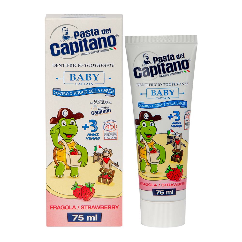 Зубная паста Pasta Del Capitano Baby Strawberry 3+ 75 мл
Зубная паста Pasta Del Capitano Baby Strawberry 3+ 75 мл