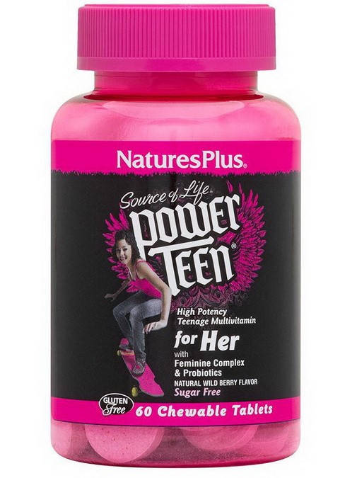 Витамины для девушек подростков Natures Plus Power Teen for Her multivitamin 60 chew tabs wild berry
Витамины для девушек подростков Natures Plus Power Teen for Her multivitamin 60 chew tabs wild berry