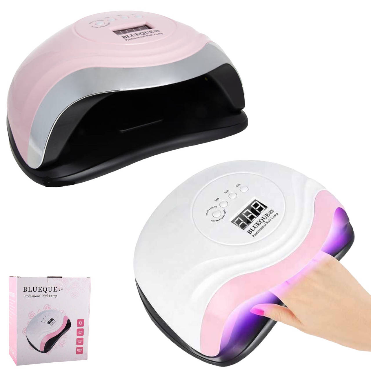 Профессиональная UV/LED лампа для маникюра и педикюра BLUEQUE BQ - V7, 168 Вт., Разные цвета
Профессиональная UV/LED лампа для маникюра и педикюра BLUEQUE BQ - V7, 168 Вт., Разные цвета