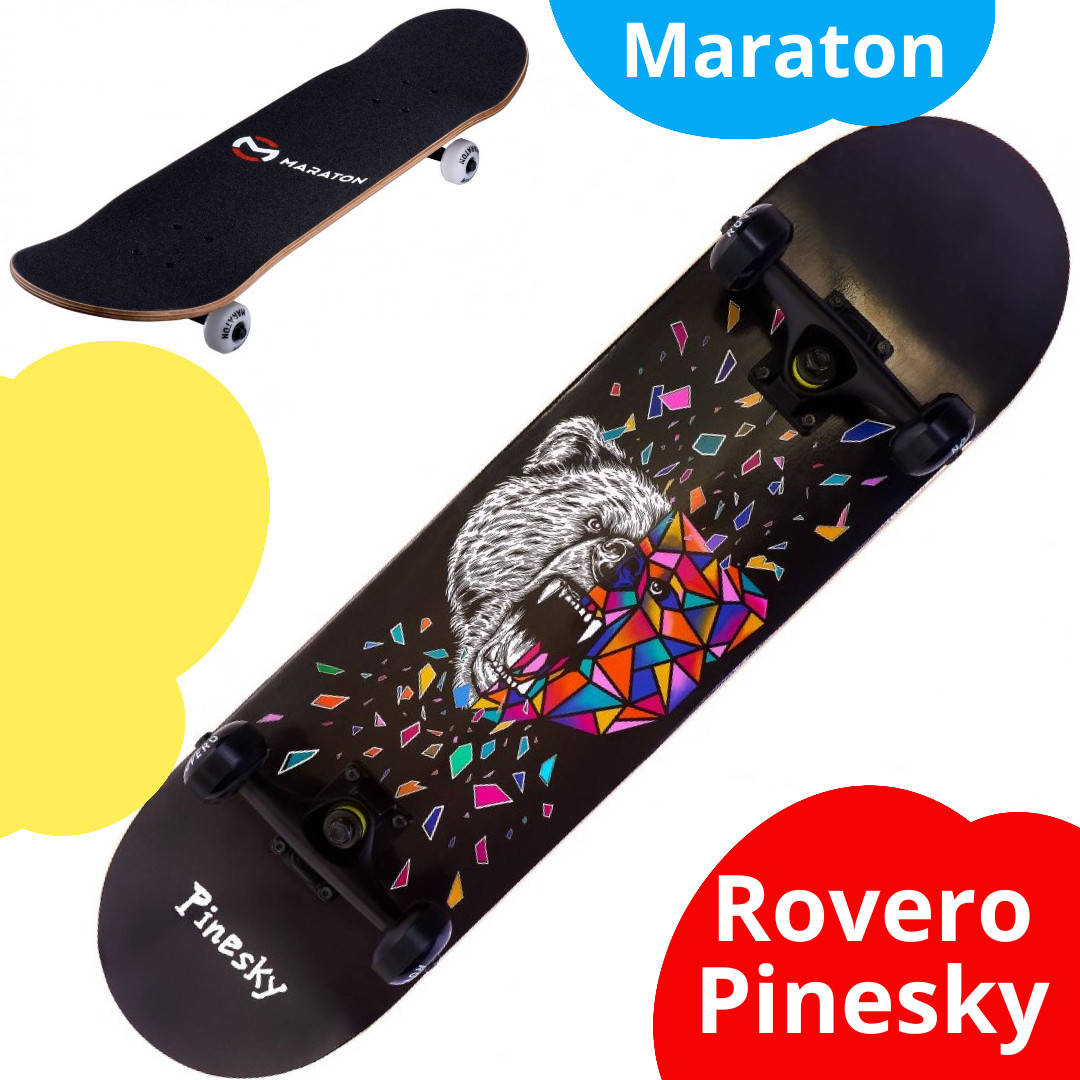 Скейт Maraton Rovero Pinesky. Скейтборд трюковой Маратон, Разные цвета 
Скейт Maraton Rovero Pinesky. Скейтборд трюковой Маратон, Разные цвета