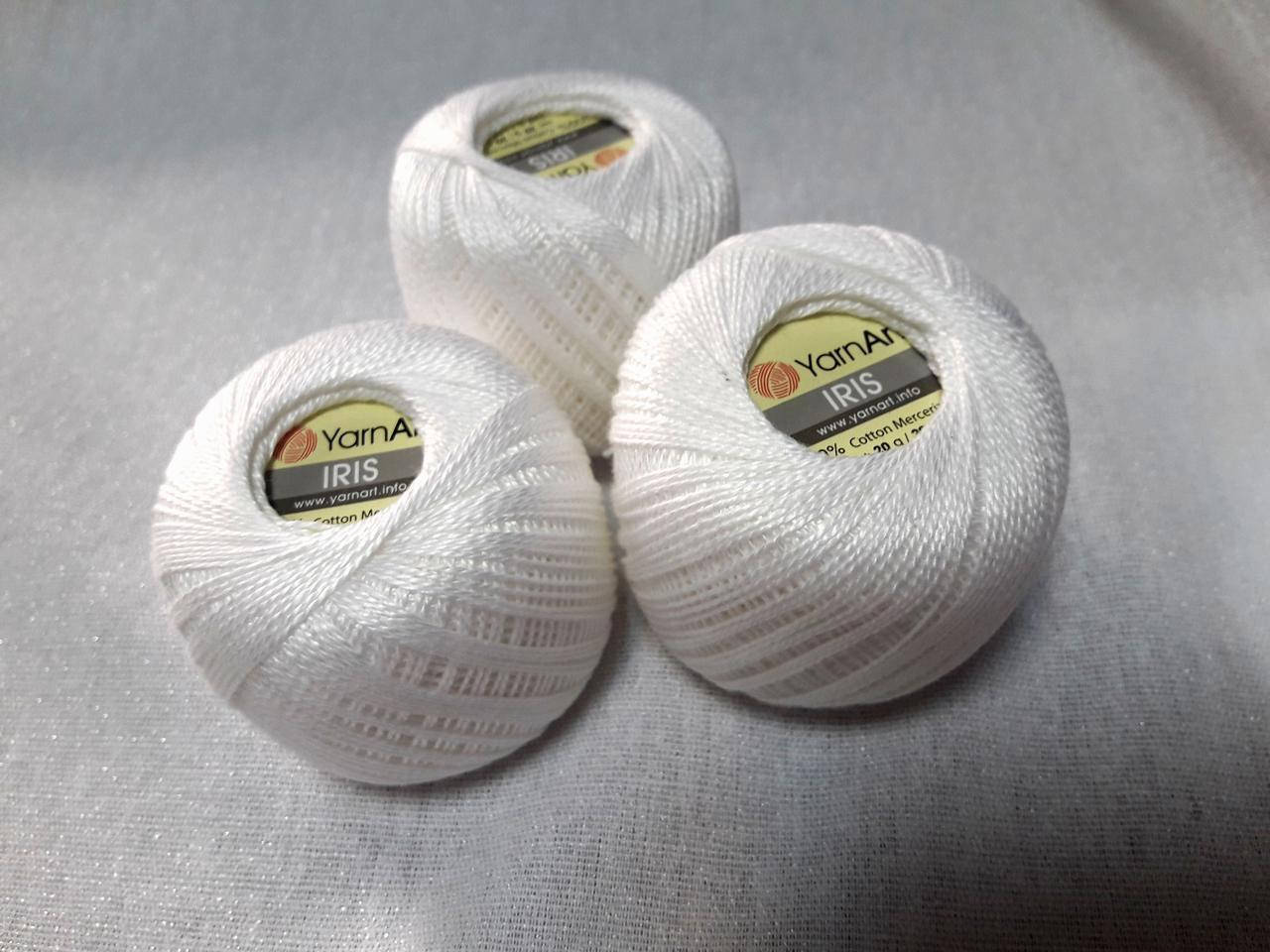 Нитки для вязания хлопок ирис Ірис Пряжа Iris YarnArt 100% бавовна білий № 0910, Белый
Нитки для вязания хлопок ирис Ірис Пряжа Iris YarnArt 100% бавовна білий № 0910, Белый
