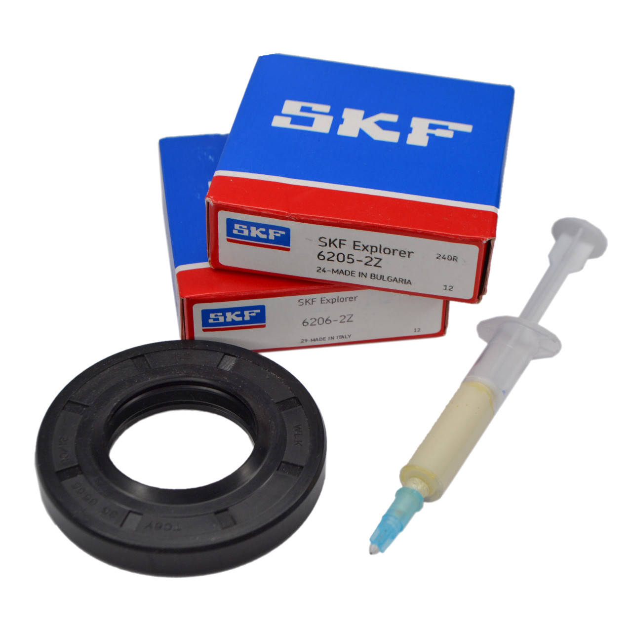 Комплект подшипников (SKF 6205, 6206), сальник 35*65,55*10/12 WLK для стиральных машин Samsung.
Комплект подшипников (SKF 6205, 6206), сальник 35*65,55*10/12 WLK для стиральных машин Samsung.