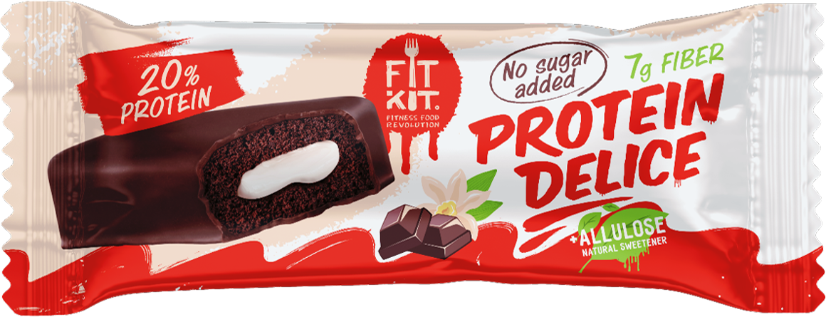 Протеиновый бисквитный батончик с кремовой начинкой Fit Kit Protein Delice Шоколад-Ваниль (60 грамм)
Протеиновый бисквитный батончик с кремовой начинкой Fit Kit Protein Delice Шоколад-Ваниль (60 грамм)