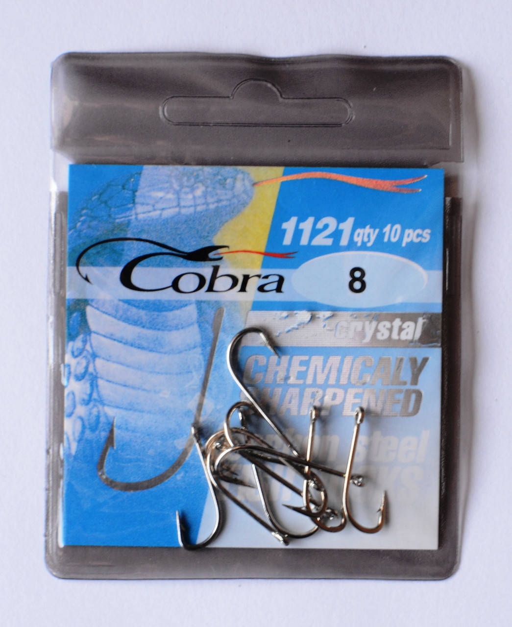 Кобра crystal, рыболовные крючки , №8, 10шт
Кобра crystal, рыболовные крючки , №8, 10шт