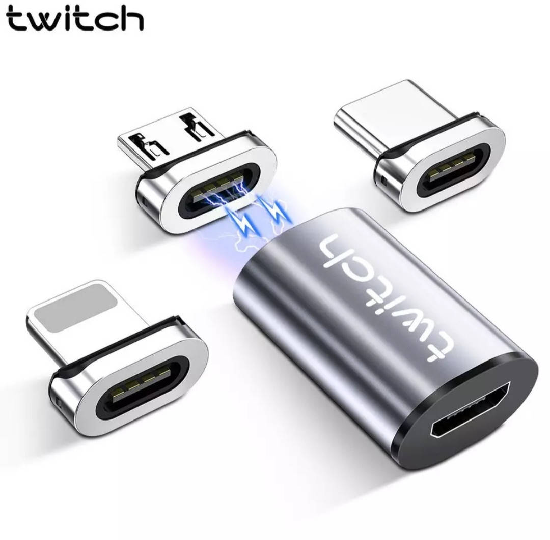 Магнитный переходник для кабеля Micro USB Тwitch 3 в 1: Type-C, Micro, Lightning iPhone., Светло-серый
Магнитный переходник для кабеля Micro USB Тwitch 3 в 1: Type-C, Micro, Lightning iPhone., Светло-серый