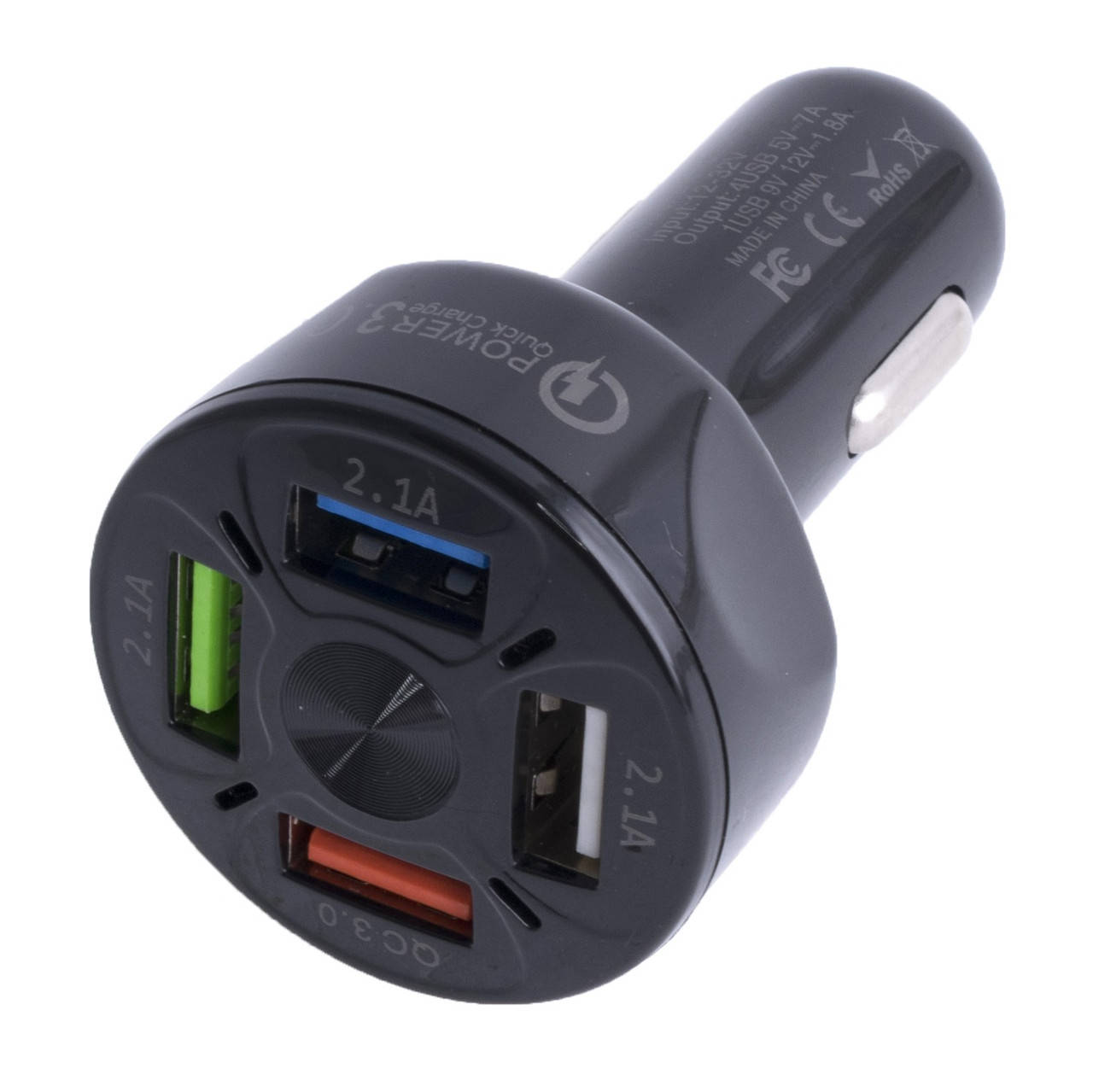 Универс. Зарядное устройство QC3.0 для моб. телефонов 4порта: 5V/2.1A 1порт: 9V-12V/1.8A (4 порта USB/черный)
Универс. Зарядное устройство QC3.0 для моб. телефонов 4порта: 5V/2.1A 1порт: 9V-12V/1.8A (4 порта USB/черный)