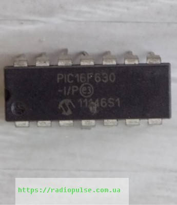 Микросхема PIC16F630-I/P , DIP14
Микросхема PIC16F630-I/P , DIP14