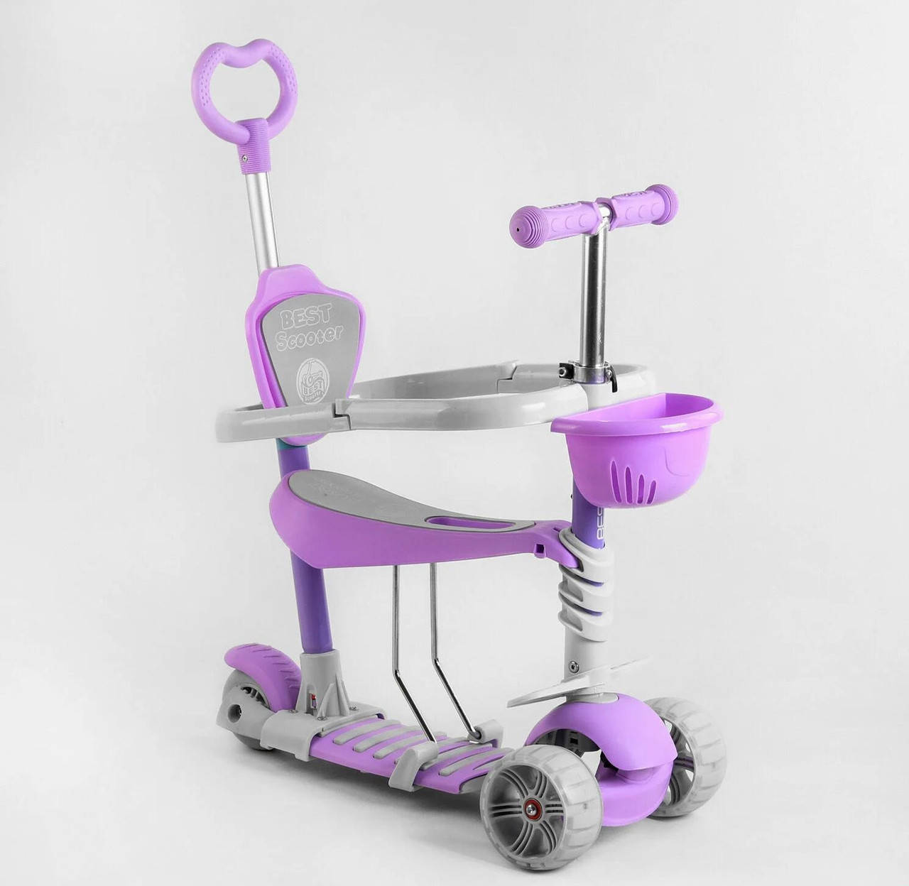 Самокат 5в1 B-4125 Best Scooter, с защитным бампером, PU колеса 120х50мм со светом. Фиолетовый
Самокат 5в1 B-4125 Best Scooter, с защитным бампером, PU колеса 120х50мм со светом. Фиолетовый