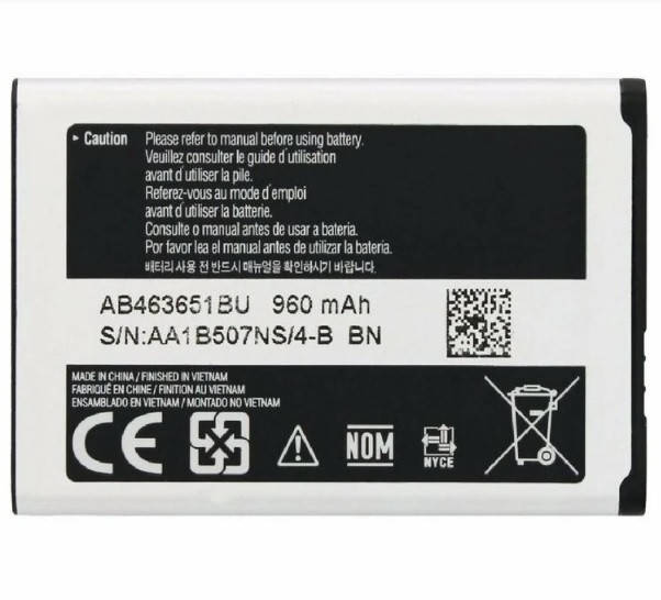 АКБ для SAMSUNG S5610 (960 mAh) Blister
АКБ для SAMSUNG S5610 (960 mAh) Blister