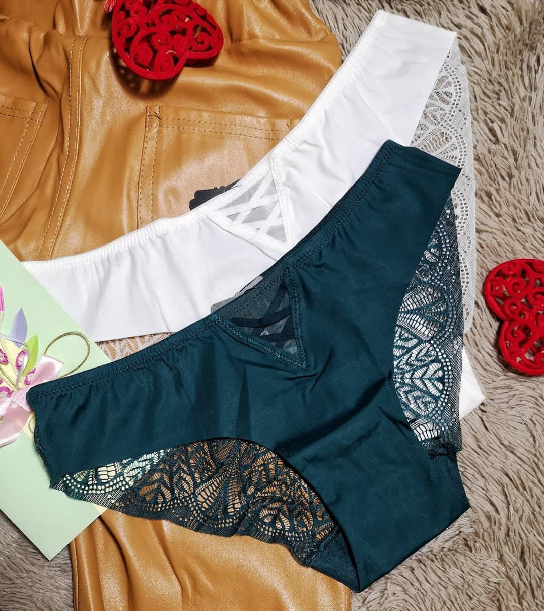 Трусики слипы Безшовные С кружевами Размер XL Цвет белый зелёный
Трусики слипы Безшовные С кружевами Размер XL Цвет белый зелёный