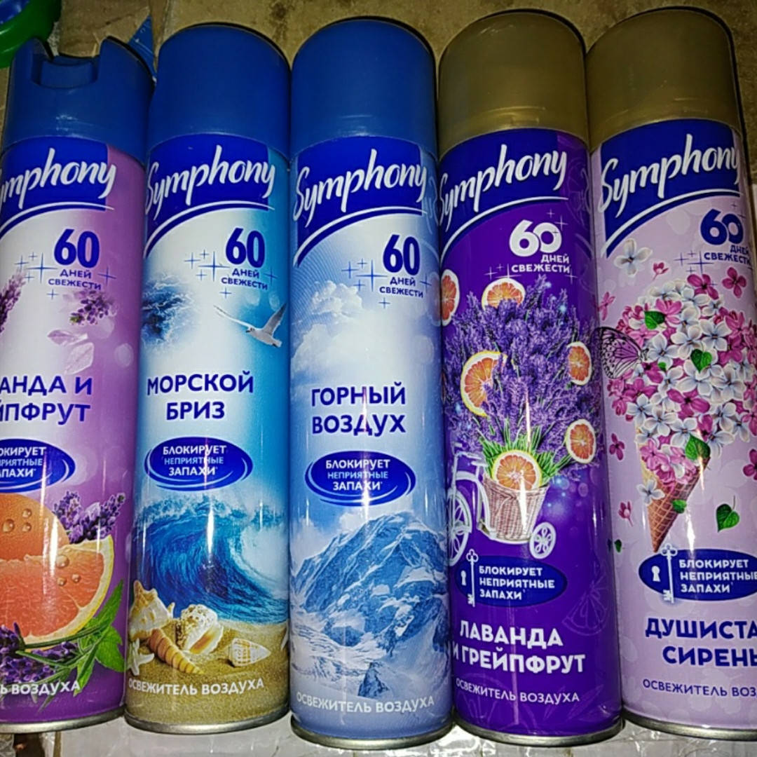 Освежитель воздуха Симфония для комнаты и туалета нейтрализатор запаха Symphony ассортимент
Освежитель воздуха Симфония для комнаты и туалета нейтрализатор запаха Symphony ассортимент