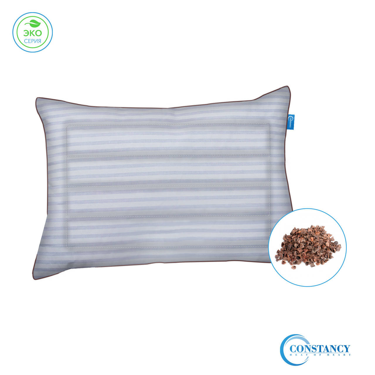 Подушка для сна с гречневой шелухой и холлофайбером 50х70 
Подушка для сна с гречневой шелухой и холлофайбером 50х70