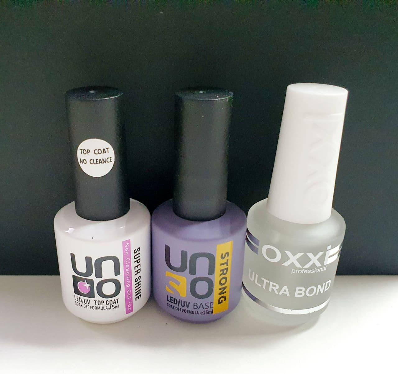 База и Топ UNO по 15 мл + Ултрабонд OXXI 15 ml (Стронг база и Super Shine без липкого слоя)
База и Топ UNO по 15 мл + Ултрабонд OXXI 15 ml (Стронг база и Super Shine без липкого слоя)