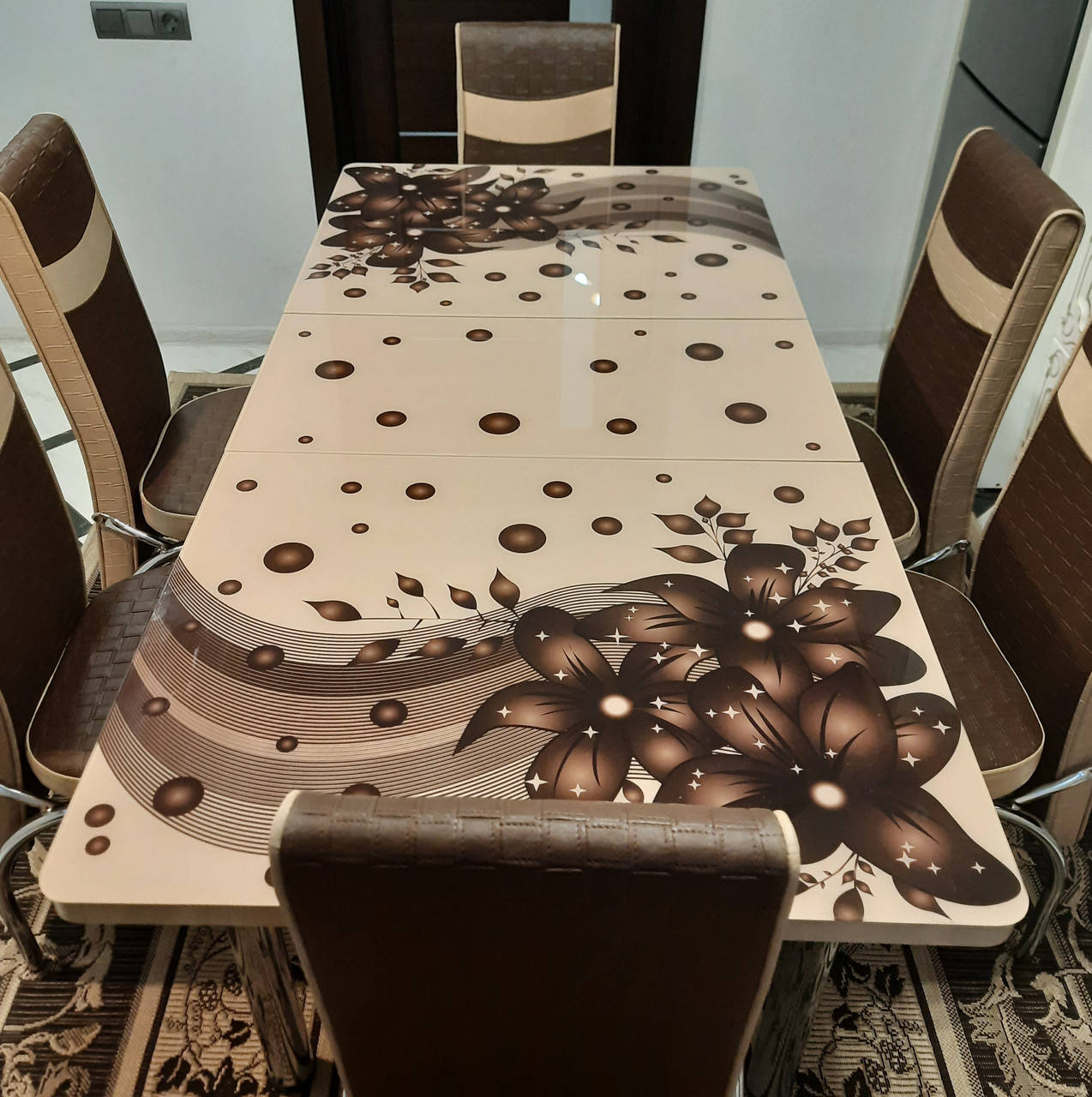 Распродажа! Комплект Большой стеклянный стол для кухни и 6 стульев Металлический каркас Турция
Распродажа! Комплект Большой стеклянный стол для кухни и 6 стульев Металлический каркас Турция