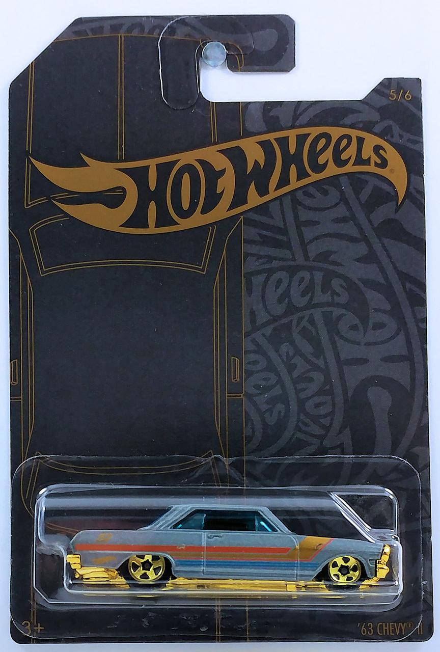 Машинка Hot Wheels - '63 Chevy II - 2019 51st Anniversary - Satin & Chrome (#05) - GHN99. Mattel. Оригинал
Машинка Hot Wheels - '63 Chevy II - 2019 51st Anniversary - Satin & Chrome (#05) - GHN99. Mattel. Оригинал