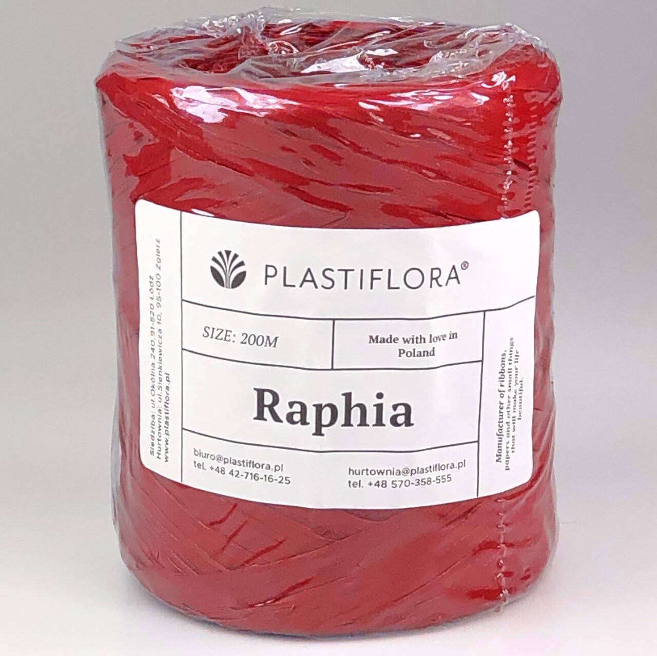 Рафия #18 (200 м) Польша, красная 
Рафия #18 (200 м) Польша, красная