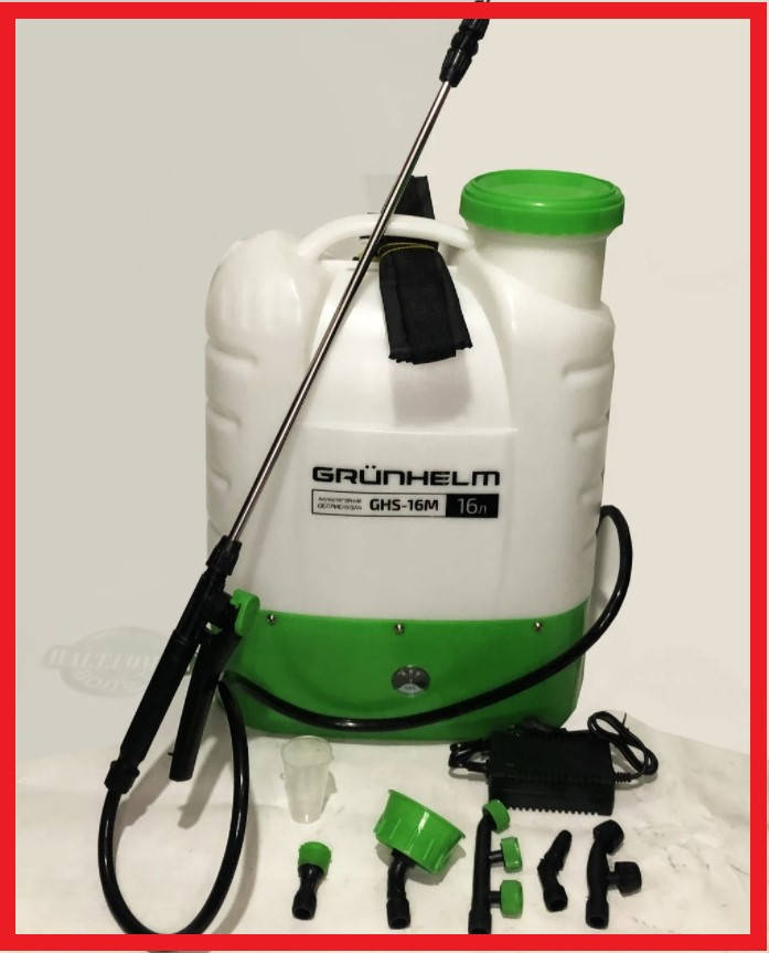 Опрыскиватель аккумуляторный Grunhelm GHS -16M : 16 л | 8 Ач
