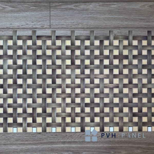Пластиковая Декоративная Панель ПВХ Регул Плетенка орех 935*479 мм 
Пластиковая Декоративная Панель ПВХ Регул Плетенка орех 935*479 мм