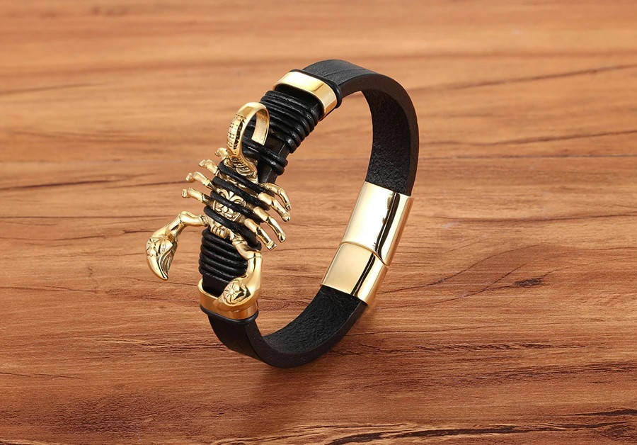 Браслет кожаный "Скорпион" Type R6 19 см. Gold
Браслет кожаный "Скорпион" Type R6 19 см. Gold