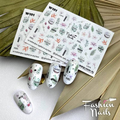 Слайдер дизайн наклейки на ногти для маникюра водные Fashion Nails w 101 листочки зелень, Розовый
Слайдер дизайн наклейки на ногти для маникюра водные Fashion Nails w 101 листочки зелень, Розовый