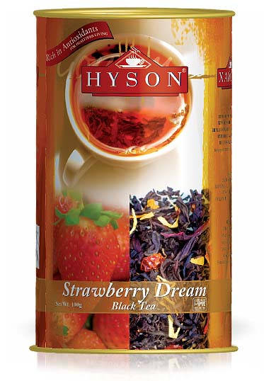 Чай чёрный крупнолистовой Hyson Strawberry Dream со вкусом клубники и кусочками манго 100 г ж/б
Чай чёрный крупнолистовой Hyson Strawberry Dream со вкусом клубники и кусочками манго 100 г ж/б