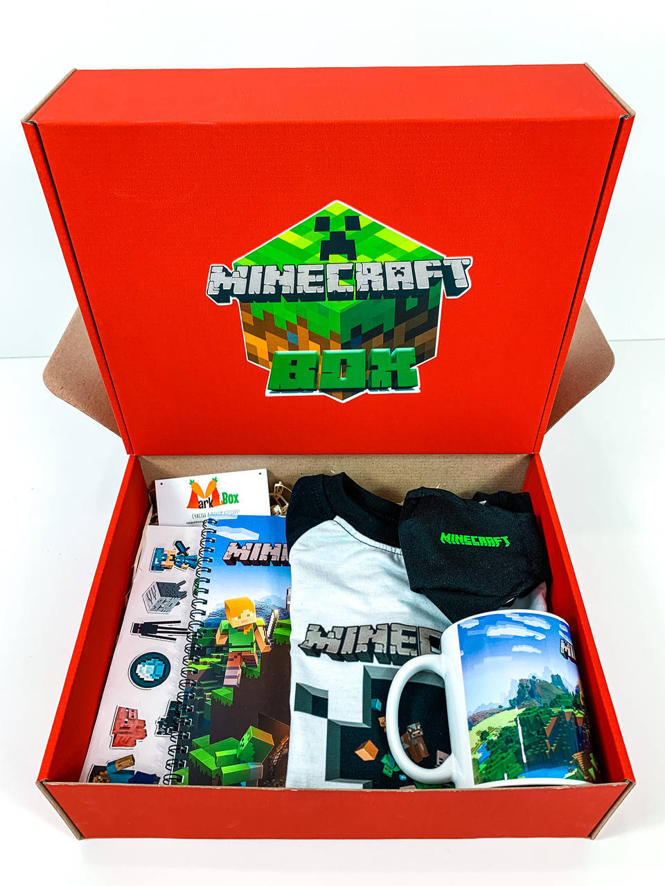 Подарок Minecraft Box / Подарочный набор Майнкрафт с футболкой / Тематический игровой набор для мальчика
Подарок Minecraft Box / Подарочный набор Майнкрафт с футболкой / Тематический игровой набор для мальчика