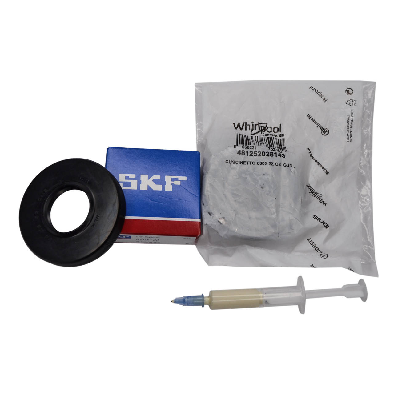 Комплект подшипников для стиральных машин (SKF 6204, 6305, сальник 28*62*10/12 )Siemens Bosch.
Комплект подшипников для стиральных машин (SKF 6204, 6305, сальник 28*62*10/12 )Siemens Bosch.