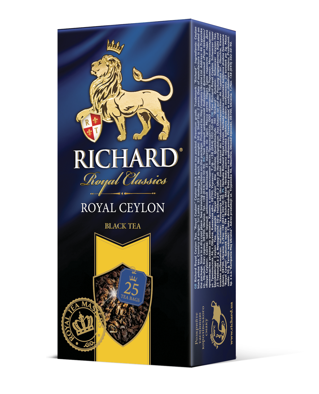 Чай черный пакетированный цейлонский с медовыми нотками Richard Royal Ceylon (Ричард), 25 пакетиков
Чай черный пакетированный цейлонский с медовыми нотками Richard Royal Ceylon (Ричард), 25 пакетиков