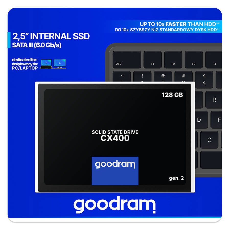 Накопитель SSD 128GB GOODRAM CX400 Gen.2 2.5" SATAIII 3D TLC (SSDPR-CX400-128-G2)
Накопитель SSD 128GB GOODRAM CX400 Gen.2 2.5" SATAIII 3D TLC (SSDPR-CX400-128-G2)