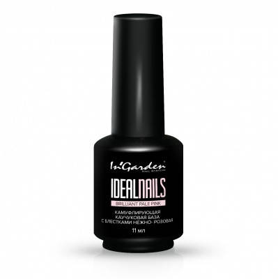 Камуфлирующая база нежно-розовая с блестками IDEAL NAILS brilliant Pale Pink, 11 мл 
Камуфлирующая база нежно-розовая с блестками IDEAL NAILS brilliant Pale Pink, 11 мл