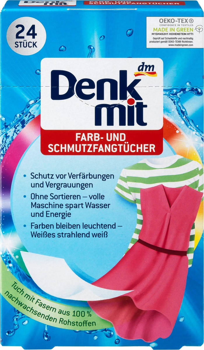 Denkmit Farb und Schmutzfangtücher абсорбирующие салфетки для стирки линяющих вещей 24 шт.
Denkmit Farb und Schmutzfangtücher абсорбирующие салфетки для стирки линяющих вещей 24 шт.