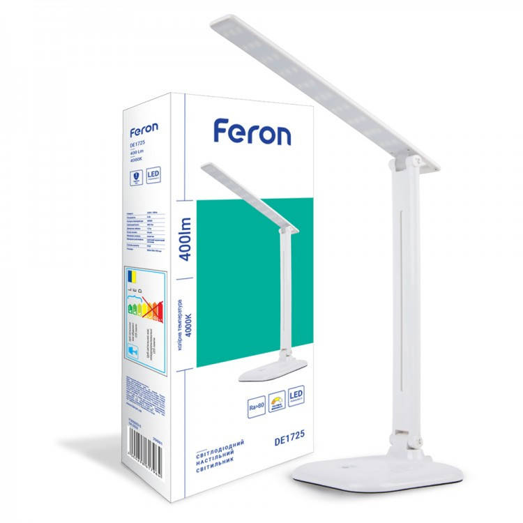 Настольная LED лампа Feron DE1725 9W (белая), Белый
Настольная LED лампа Feron DE1725 9W (белая), Белый