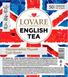 Чай "LOVARE" 50п*2г "English tea" в прозорій плівці (1/9)
Чай "LOVARE" 50п*2г "English tea" в прозорій плівці (1/9)