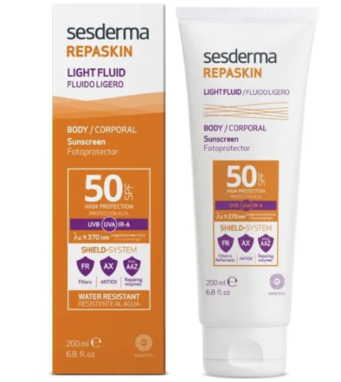 Sesderma Repaskin Light Fluid Fluido Ligero Солнцезащитный Крем Для Лица и Тела SPF50 200 мл Доставка из ЕС
Sesderma Repaskin Light Fluid Fluido Ligero Солнцезащитный Крем Для Лица и Тела SPF50 200 мл Доставка из ЕС