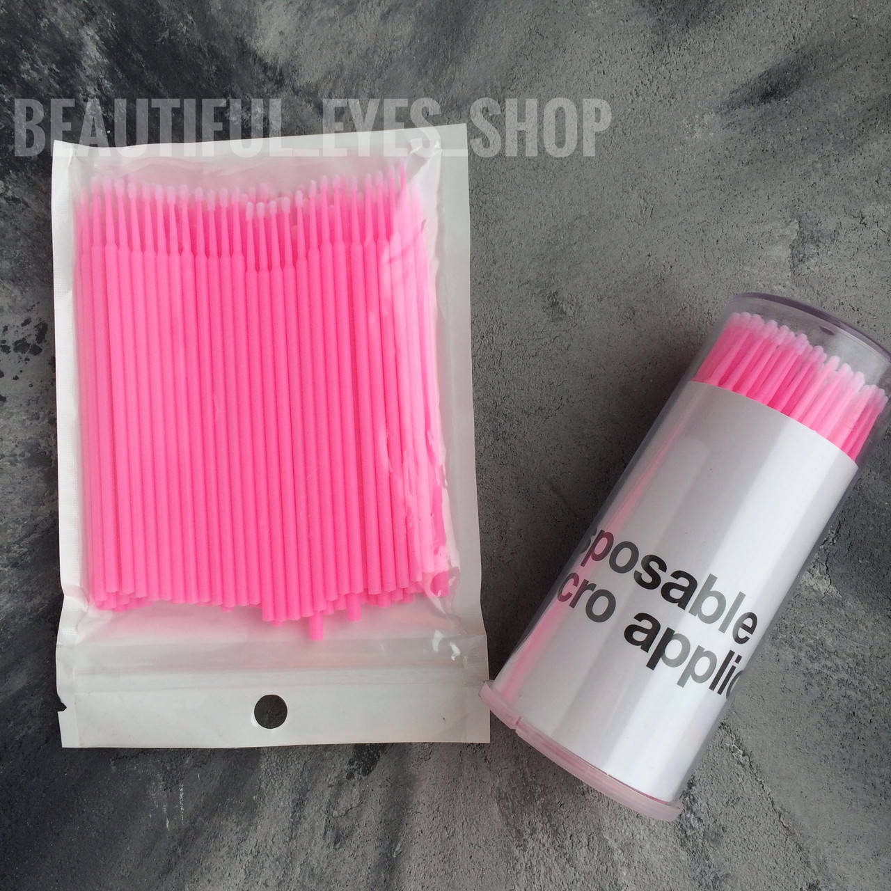 Мікробраші в пакеті, 100 шт рожеві