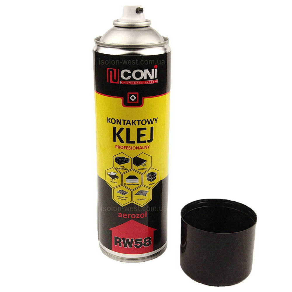 Аэрозольный контактный клей CONI RW58 для ткани, карпета, ковролина, резины, войлока, 500мл Польща
Аэрозольный контактный клей CONI RW58 для ткани, карпета, ковролина, резины, войлока, 500мл Польща