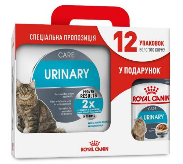 Royal Canin Urinary Care 4кг+12 паучей в подарок для кошек профилактика мочекаменной болезни
Royal Canin Urinary Care 4кг+12 паучей в подарок для кошек профилактика мочекаменной болезни